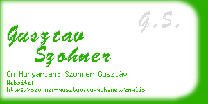gusztav szohner business card